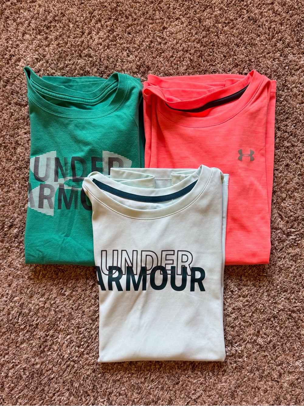 Under Armour Short Sleeve Tees - Heat Gear and Classic Tee, 3 shirts